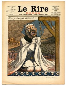 Cover von „Das Rote Lachen“, satirisch in Farben