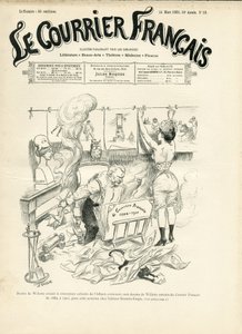 Illustration von Adolphe dit Willette (1857-1926) für das Titelblatt von Le Courrier français von Adolphe Leon Willette
