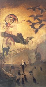 Die schwarzen Katzen von Adolphe Leon Willette