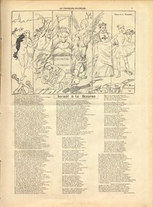 Der französische Kurier, Satirisch in Schwarz-Weiß von Adolphe Leon Willette