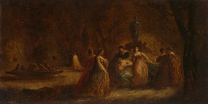 Ein Waldfest, ca. 1853-1857 oder ca. 1862 von Adolphe Joseph Thomas Monticelli