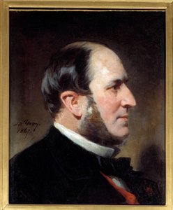 Porträt von Baron Eugene-Georges Haussmann, Präfekt von Paris. Gemälde von Adolphe Yvon von Adolphe Yvon