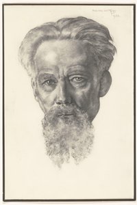 Fotoreproduktion eines Porträts eines Mannes von Han van der Kop von Adriaan Bijl