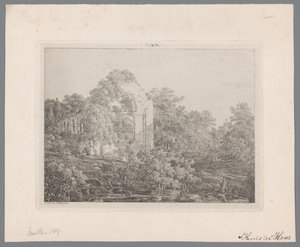 Ansicht der Ruine von Schloss de Haar