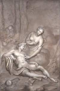 Luna (Diana) besucht den schlafenden Endymion, 1696 von Adriaan van der Werff