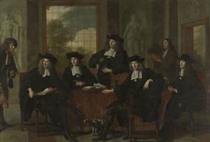 Die Aufseher des Collegium Medicum in Amsterdam, 1683
