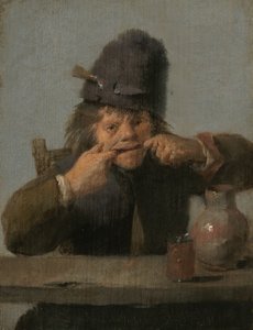 Jugendlicher, der eine Grimasse schneidet von Adriaen Brouwer