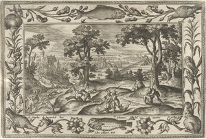 Hasenjagd von Adriaen Collaert