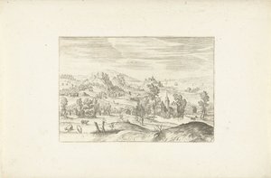 Landschaft mit einem Bächlein von Adriaen Collaert