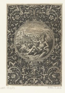 Medaillon mit einem Flussgott von Adriaen Collaert