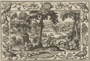 Schweinejagd von Adriaen Collaert