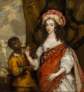 Posthumes Porträt von Maria I. Stuart (1631-1660) mit einem Diener, um 1664