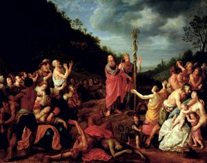 Moses und die eherne Schlange von Adriaen I van Nieulandt