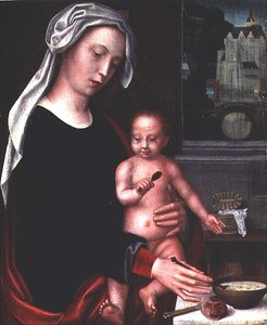 Madonna mit Kind von Adriaen Isenbrandt or Isenbrant