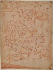 Niederländisches Interieur von Adriaen Jansz. van (attr. to) Ostade