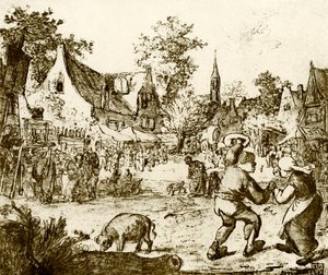 Niederländischer Jahrmarkt von Adriaen Jansz. van Ostade
