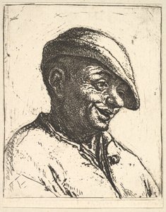 Lachender Bauer, 1610-85 von Adriaen Jansz. van Ostade