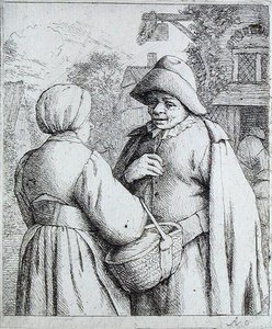 Mann und Frau im Gespräch von Adriaen Jansz. van Ostade