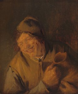 Der fröhliche Bauer, 1630-50 von Adriaen Jansz. van Ostade