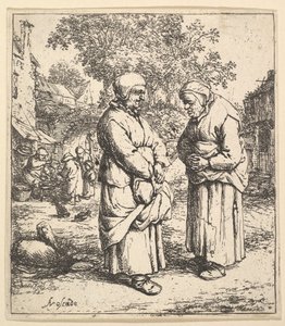 Zwei Klatschbasen, 1610-85 von Adriaen Jansz. van Ostade