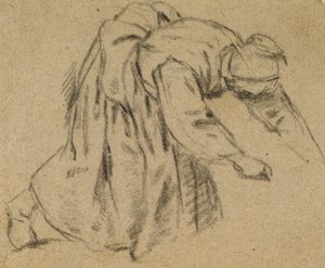 Sich bückende Frau, 1656 von Adriaen Jansz. van Ostade