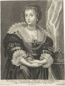 Porträt von Henrietta Maria, Ehefrau von Karl I. von England von Adriaen Lommelin