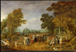 Fest anlässlich des Waffenstillstands von 1609 von Adriaen Pietersz. van de Venne
