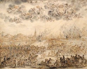 Die Abreise von Charles II aus Scheveningen von Adriaen Pietersz van de Venne
