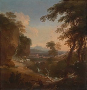 Landschaft mit fernen Bergen, ca. 1698 von Adriaen van Diest