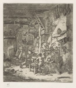 Bauernfamilie im Interieur von Adriaen van Ostade