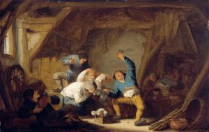Bauern beim Trinken und Singen von Adriaen van Ostade