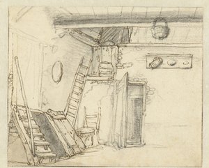 Ecke des Innenraums einer Scheune von Adriaen van Ostade