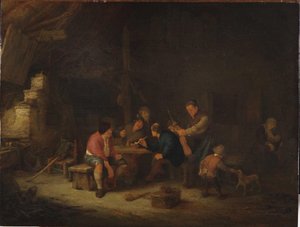 Innenraum mit Bauern