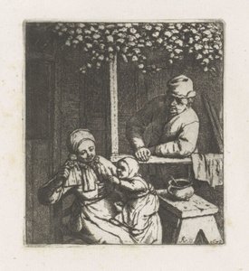Kind greift nach einer Puppe von Adriaen van Ostade