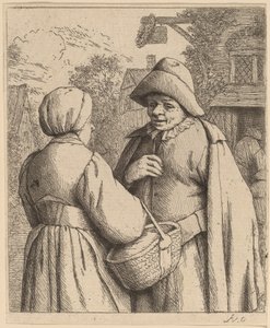 Mann und Frau im Gespräch von Adriaen van Ostade