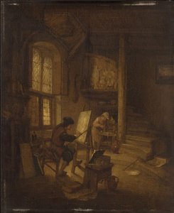 Maler in seinem Atelier