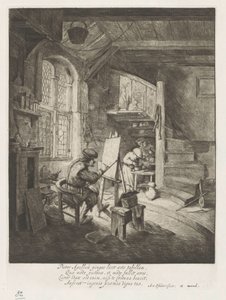 Maler in seinem Atelier