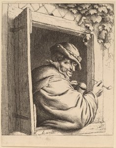 Raucher am Fenster