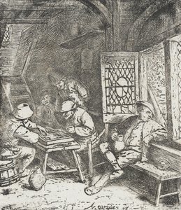 Die Backgammon-Spieler von Adriaen van Ostade