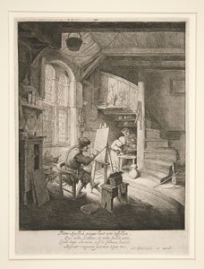 Der Maler in seinem Atelier von Adriaen van Ostade