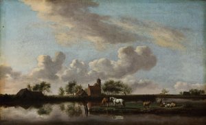 Flache Flusslandschaft von Adriaen van de Velde