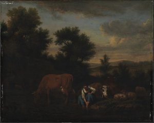 Hirtin mit Vieh von Adriaen van de Velde
