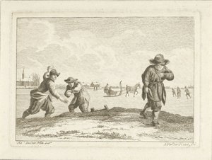 Schneeballwerfer, graviert von Anthonij van der Haer, ca. 1745-85