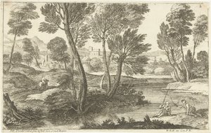 Landschaft mit zwei Fischern von Adriaen van der Kabel