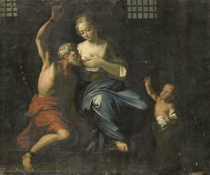 Cimon und Pero (Römische Nächstenliebe) von Adriaen van der Werff (copy after)