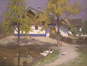 Ein slawisches Häuschen in Kalocsa, ca. 1905-07 von Adrian Scott Stokes