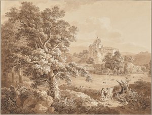 Fischer am Fluss Zschopau bei der Burg Kriebstein, Sachsen von Adrian Zingg