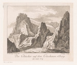 Ansicht eines Gletschers in den Alpen