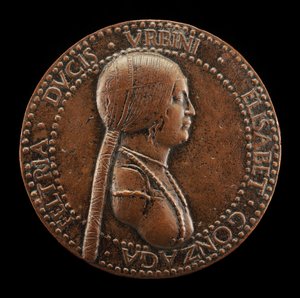 Elisabetta Gonzaga, gestorben 1526, Herzogin von Urbino, Ehefrau von Guidobaldo I, wahrscheinlich nach 1502 von Adriano Fiorentino