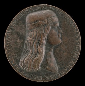 Ferdinand II. von Aragon, gestorben 1496, Prinz von Capua und König von Neapel 1495 [Vorderseite] von Adriano Fiorentino